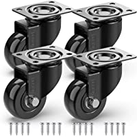 GBL - 4 Ruedas para Muebles + Tornillos 200KG | 50mm Ruedas Giratorias- Rueda Pivotantes- Ruedas Sin Freno Industrial…